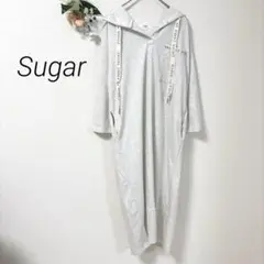 37【美品】SUGAR 長袖 ワンピース スリット フード ポケットのサムネイル