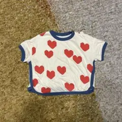 マーキーズHOGAN赤いハート柄Tシャツ80-90