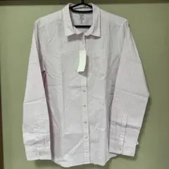 未使用新品 UNIQLO オックスフォードストライプシャツ 長袖ピンク XL