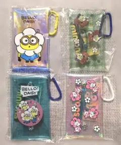 ★ミニオン クリアマルチケース ＜ ４種セット ① ＞ カラビナ付き