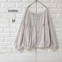 インデックス index ノーカラーブルゾン ギャザー 薄手 M ライトベージュのサムネイル