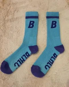 BALLAHOLIC ソックス ライトブルー パープル　中古のサムネイル