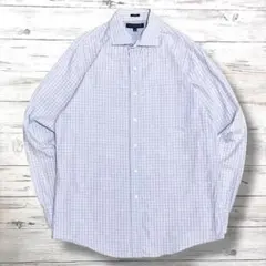 トミーヒルフィガー 長袖シャツ チェック ブルー L 2013