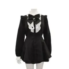 新品 レディース ブラック セットアップ リボン フリル 量産型 地雷系