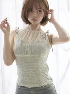 ANDMARY Paula lacey chiffon tops