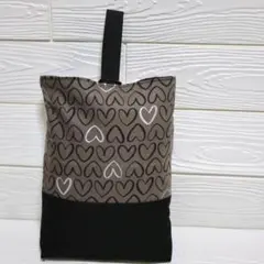 送料込♡ハート柄　上履き入れ　シューズケース