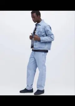 UNIQLO ユニクロ　ワイドフィットジーンズ　メンズ　28インチ　丈標準