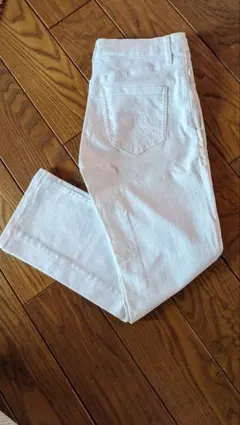 ホワイト 脚長ストレートデニム 激安 お買得