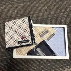 【新品】BURBERRY バーバリー ハンカチ4枚セット 日本