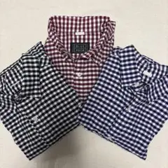 トゥモローランド BLUE WORK ギンガムチェック柄シャツ 3色セット S