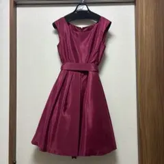 レッセパッセ　ワインレッド パーティードレス膝上丈のサムネイル