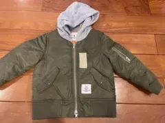 smoothy フード付きオリーブグリーンMA-1ジャケット S
