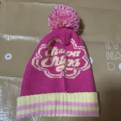 Chupa Chups ニット帽 ポンポン付き ピンク