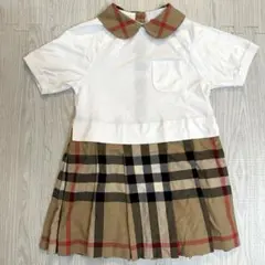 極美品 現行タグ Burberry ノバチェック ワンピース6Y 116cm