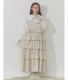 merry Jenny メリージェニー　ティアードワンピース　小花柄