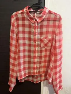 Free People チェック柄長袖シャツ xs
