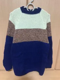 ボーダー柄ニットセーター