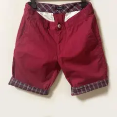 極美品✨ バーバリーブラックレーベル 赤 ハーフ パンツ ノバチェック ホースのサムネイル