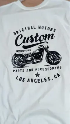 とも様専用バイカーデザイン Tシャツ ホワイト