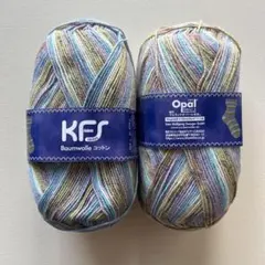Opal毛糸4本撚中細 KFSコットン(295)2玉