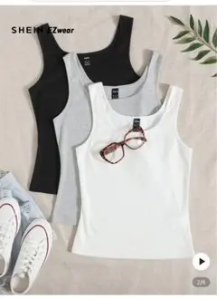 ノースリーブTシャツ タンクトップ３枚セット