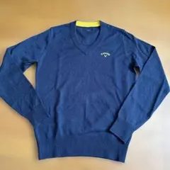 キャロウェイ　セーター　ニット　Vネック　ネイビー　Sサイズ　ゴルフ