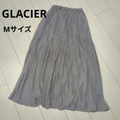 ハニーズ GLACIER ギャザーロングスカートM グレー ブラウンロングフレア