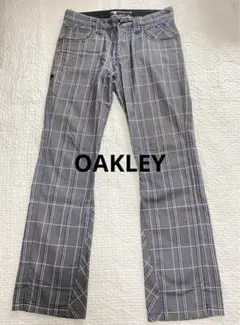 OAKLEY グレー系チェック パンツ 32