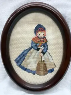 スウェーデン ユールの手刺繍壁掛 クロスステッチ ヴィンテージ - メルカリ