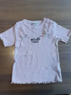 AURORA ピンク Tシャツ フリル付き
