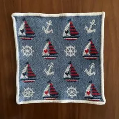 FEILER フェイラー ハンカチ タオル地ハンカチーフ マリン ブルー ヨット