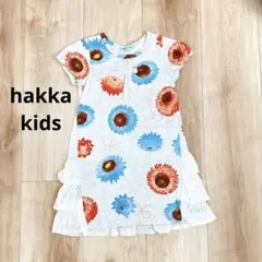 ハッカキッズ 110cm 女の子 半袖 Tシャツ ワンピース トップス 夏 綿