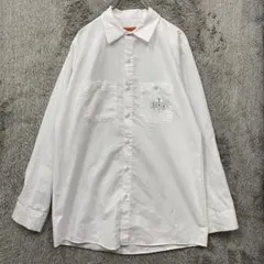 【R1371】 RED KAP ワークシャツ サイズM ホワイト