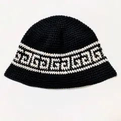 クラッシャーハット バケットハット 帽子 グランジ 古着 クロシェハット