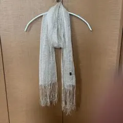 ストール　ラメ　フリンジ付き