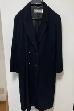 VIA NUOVA カシミヤ100% ブラック チェスターコート L VIA NUOVA カシミヤ100% ブラック チェスターコート L