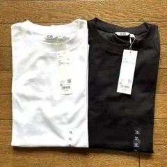 エアリズムコットンオーバーサイズTシャツ XL 2枚セット　ホワイト　ブラック