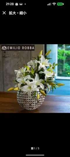 専用です　EMILIO ROBBA アートフラワー 花瓶付花瓶が割れてましたのサムネイル