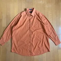 古着 長袖シャツ ビッグシルエット オレンジ