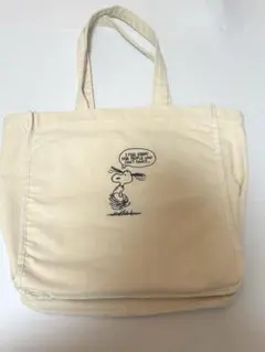 スヌーピー　PEANUTS SNOOPY トートバック　厚地生地　ROOTOTE