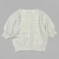 ROPE PICNIC♡ラメニット　半袖　クルーネック　サマーニット　38