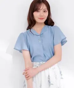 PROPORTION BODY DRESSING フレアスリーブ開襟ブラウスのサムネイル