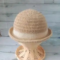 4+0様　つば付きコットン帽子