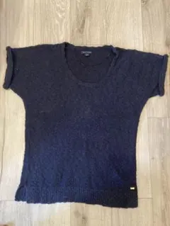 TOMMY HILFIGER ネイビー 半袖ニット S/P