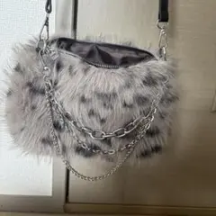 フェイクファー ショルダーバッグ チェーン付きのサムネイル