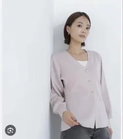 NATURAL BEAUTY BASIC ウエストシェイプカーディガン