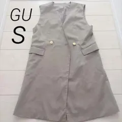 GU ロングジレ ノーカラーベスト Sサイズ ベージュのサムネイル