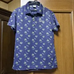 Paradiso 半袖ポロシャツ ネイビー 総柄のサムネイル