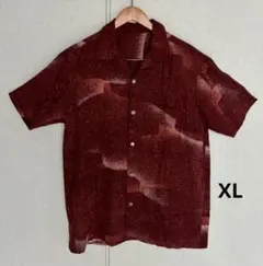 着物リメイクアロハシャツメンズXL正絹シルク100%和柄kimono