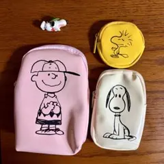 スヌーピー ポーチ3点 ＆ ケーブルバイト（ビーグル・スカウト）セット